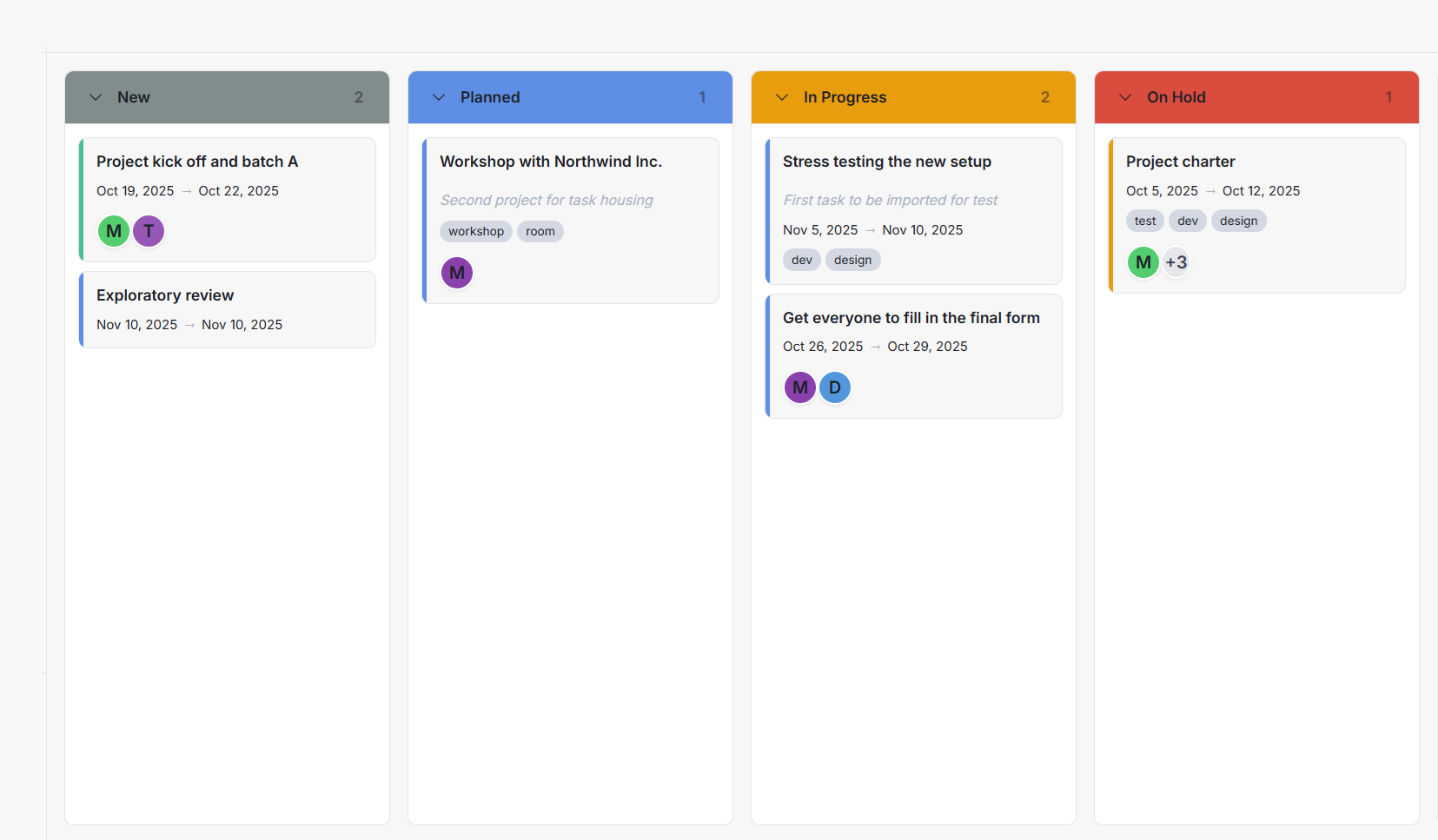 Planroll Task Management - Organize and track tasks with filtering and grouping